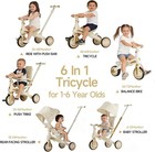 Kids Tricycle  6 In 1 Baby s Tricycle Toddler Trike With Adjustable Push Handle