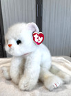 Ty Classic Crystal The White Cat Plush Blue Eyes Pink Bow 1996 With Tag