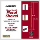 47 In  L Wood Handle Floral Carbon Steel Digging Shovel With Grip