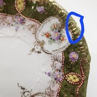 Set Of 4 Antique Porcelain Hand Painted  Saucers Floral Decoration 5 25 Inch
