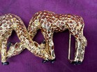 Vintage 1992 Mimi Di N - Large Giraffe Belt Buckle Set Gold Tone  Clean