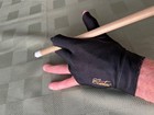 Premium Cuetec Pool Cue Stick Glove - 3 Fingers On Left Hand  black  New In Wrap