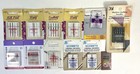 Mixed Lot 12 Packs Sewing Machine Needles Assorted Sizes And Brands