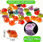 70 Pcs Luminous Miniature Frog Figurines Mini Resin Frog Figures Decorative Craf