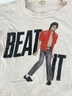 Rare Vintage 1984 Michael Jackson Beat It Album Promo T-shirt White Sz M  10-12 