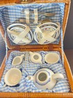 Delton Children s Porcelain Tea Set And Wicker Basket