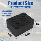 Atztnuo 4 Pack Solid Rubber Auto Lift Pads 3000lb Heavy-duty Jack Stand Pads