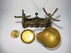 Antique Banfield-brighton Balance Scale W brass Weights Made In France Victorian