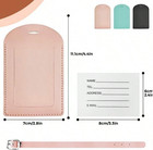 3pcs Luggage Tag Suitcase Baggage Pu Leather Travel Label Id Name Holder Tags