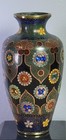 Exceptional Quality Taish   Era Cloisonne Baluster Vase W Dramatic Arches 4 7  H