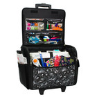 Everything Mary Rolling Sewing Machine Storage transport Tote black white  Wheel
