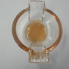 Vintage Glass Ashtray Art Deco Glass Bowl Shaped Gold Tinted