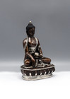 Silver Copper Shakyamuni Buddha Statue 6 h