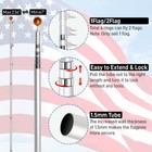Telescopic Flag Pole Kit  20ft Height Adjustable Heavy Duty Aluminum Flagpoles