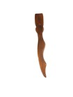 Vintage Maori Tiki Letter Opener Carved Wood Abalone Eyes New Zealand 9 5   
