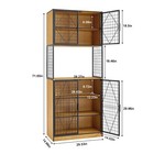 72in Tall Kitchen Pantry Cabinet  Large Freestanding Storage Cupboard Oak