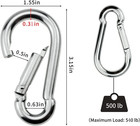 3 Inch Carabiner Spring Snap Hook Steel Clip Link Buckle Heavy Duty 8x80mm 10 Pc