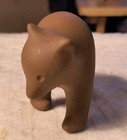 Vintage Pigeon Forge Pottery Matte Brown Walking Bear Figurine No Damage