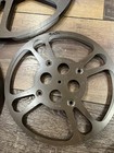 3x Vtg 16mm Metal Film Reel Goldberg Bros 15    12 5    10 5    movie