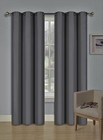 1 Set Charcoal Foam Lined Heavy  Blackout Grommet Window Curtain Panels K92