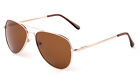 Aviator Polarized Sunglasses Youth Boys Girls Gold Stainless Steel Spring Frame