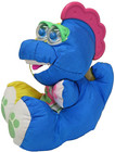 Vtg 1991 Fisher-price7  Plush Dinosaur Puffalump With Rattle 1383 1384