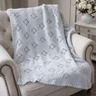 Handmade Crochet Granny Afghan Throw Heirloom Blanket Blue White Cottage Vintage