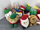 Puffkins Christmas Holiday Plush Lot Of 15 Stuffed Animals With Tags