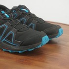 Salomon Youth Speedcross Trail Running Shoes Hiking Black Blue Kids Size 4