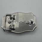 Western Silver Tone Belt Buckle With Tiger s Eye Floral swirl Design For 1 belt