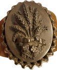 Antique Victorian Vulcanite Mourning Cuff Bracelet  19th C  Sheaf Of Wheat Motif