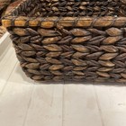 Vintage Wicker Woven Storage Basket  Square Well Made 12x12x6 5