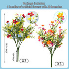Artificial Silk Flowers For Outdoors Bulk Fake Uv Resistant Plants Faux Bouquets