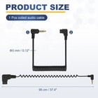 3mm To Male Flash Pc Sync Cable With Screw Lock 2 5mm 3p  To S1 3p   Black
