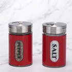 Salt And Pepper Shakers Stainless Steel And Glass Set With Adjustable Pour Ho   