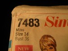 Simplicity 7483 Sewing Pattern Dress Coat Suit Miss 14 Medium Uncut Vintage 1967
