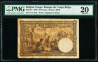 Bank Of Belgian Congo 1937 Ten Francs Banknote Pick 9 Pmg 20 Very Fine