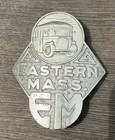 Antique Vintage Pilgrim Badge Co  Eastern Mass Em Bus Driver Hat Badge