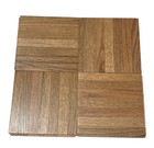 New Vtg 10 Sq Ft 12 x12  Parquet Floor Tiles Honey 7 Finger Tongue   Groove Oak
