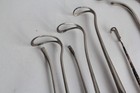Lot Of Antique Medical Instruments  9 Ent surgical Curettes  74134 