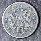 1804  crosslet 4  Stems  Draped Bust Half Cent - Coingiants -