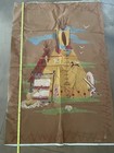 Set Of Vintage Native American Indian Wall Velvet Art Painting  Hat  Teepe