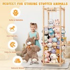 Woodure Stuffed Animal Storage   Organizer  Wooden Toy Holder Large  Natural