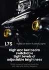 L7s Motorcycle Auxiliary Lights Fits 22   28mm Bars   3 Warning Modes  Ip68