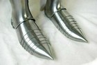 Medieval Leg Armor Steel Warrior Larp Greaves Knight Armor Sabatons Cosplay