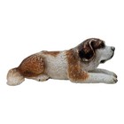 Schleich German 2008 St Bernard Dog Lying Down Retired Figurine
