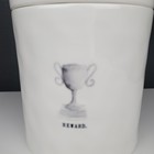 Retired Rae Dunn Trophy Reward Canister Jar Crown Knob Lid Cookie Treats