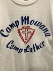 Vintage 50s Champion Camp Mowana Luther Running Man Bsa T-shirt Small 18 5x27