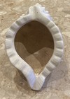 Large Vintage White Ceramic Conch Sea Shell Planter vase beach Decor 12x6x7   