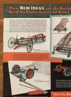 Vintage New Idea Farm Tractor Hay Loader Mower Advertising Brochure Poster